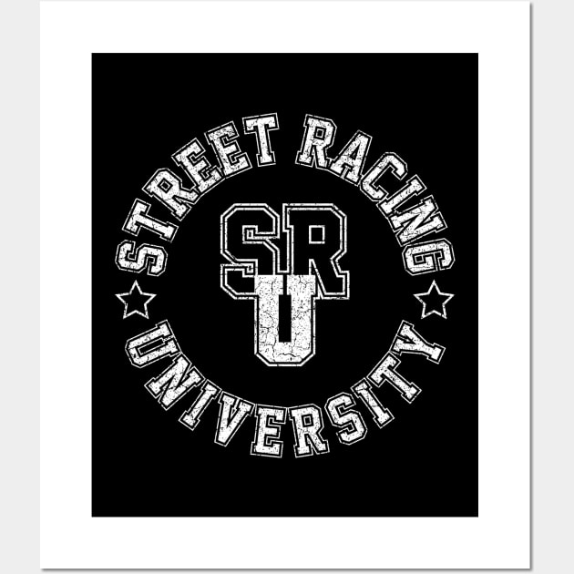 Street Racing University Wall Art by cowyark rubbark